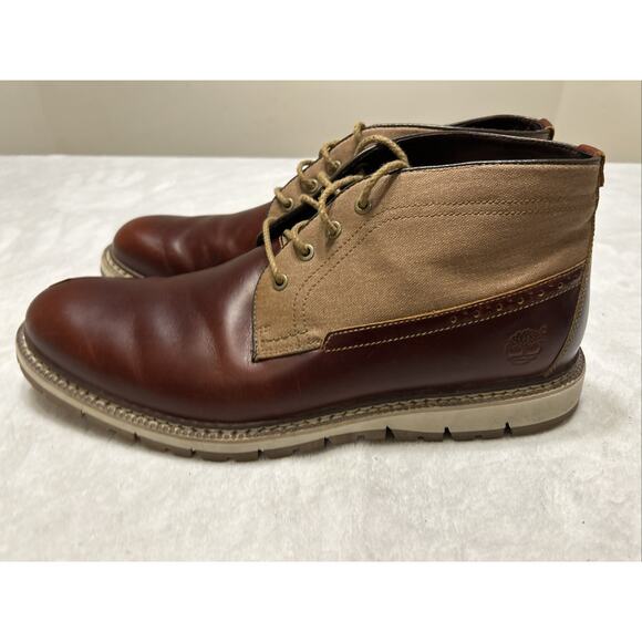 Timberland Boots Men’s Size 13 Britton Hill Waterproof Chestnut Leather Chukka - Picture 5 of 11